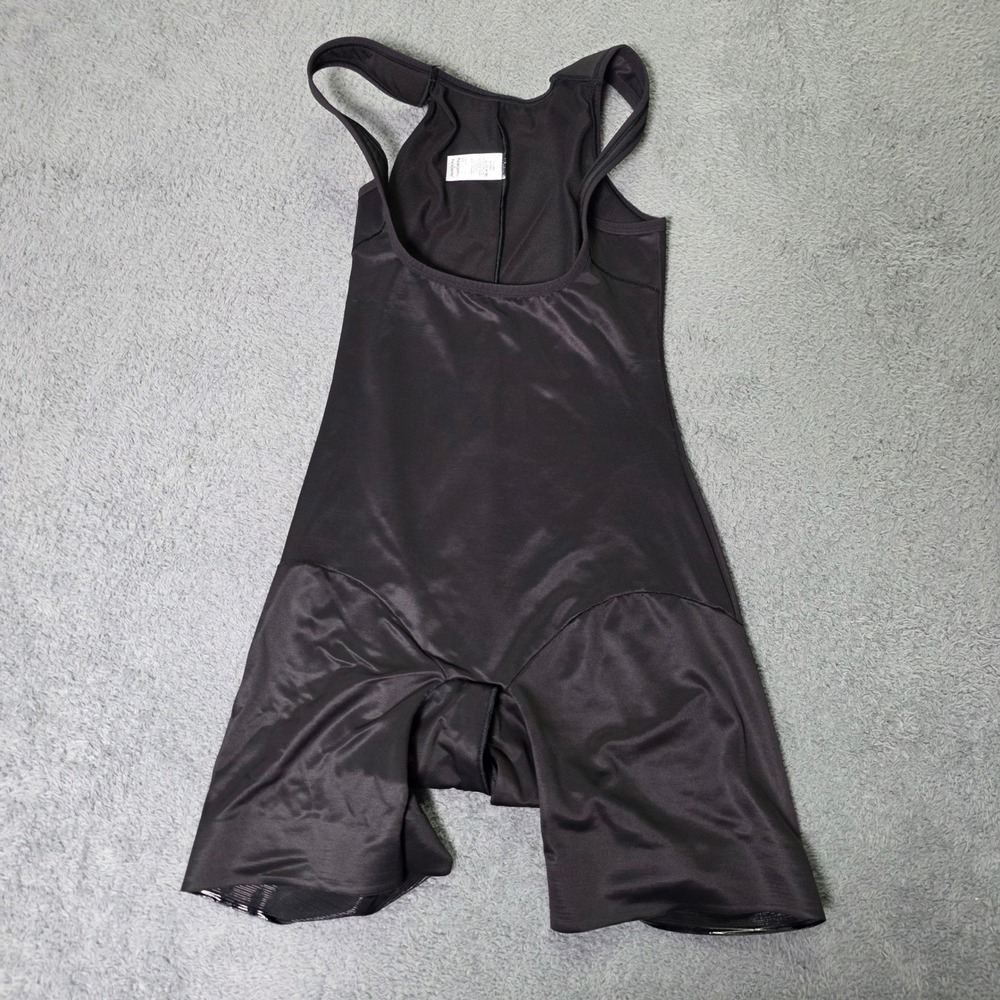 Naomi & Nicole Womens XL Shapewear Bodysuit Black 7071 Firm Control Scoop Neck